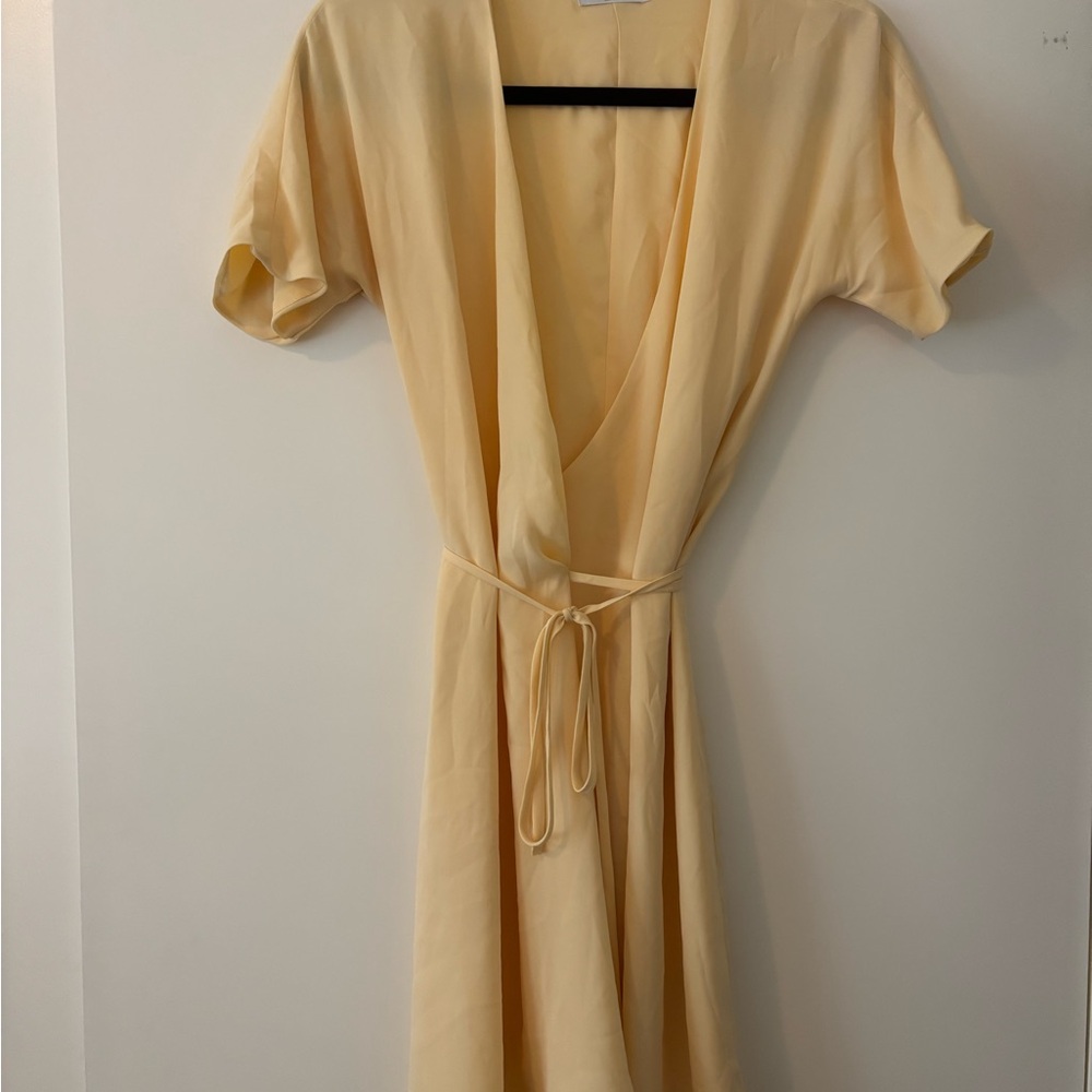 Babaton Butter Yellow Midi Dress